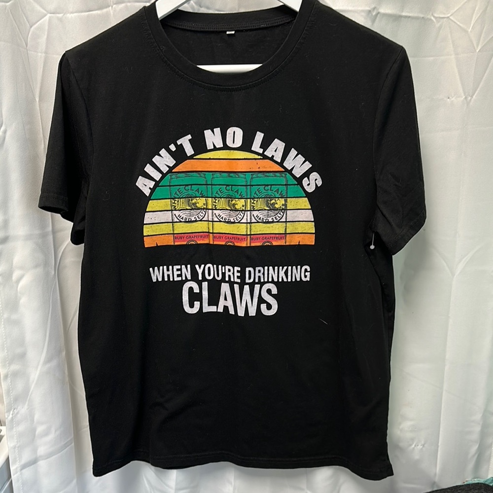 Black Graphic T-Shirt with Colorful Print
